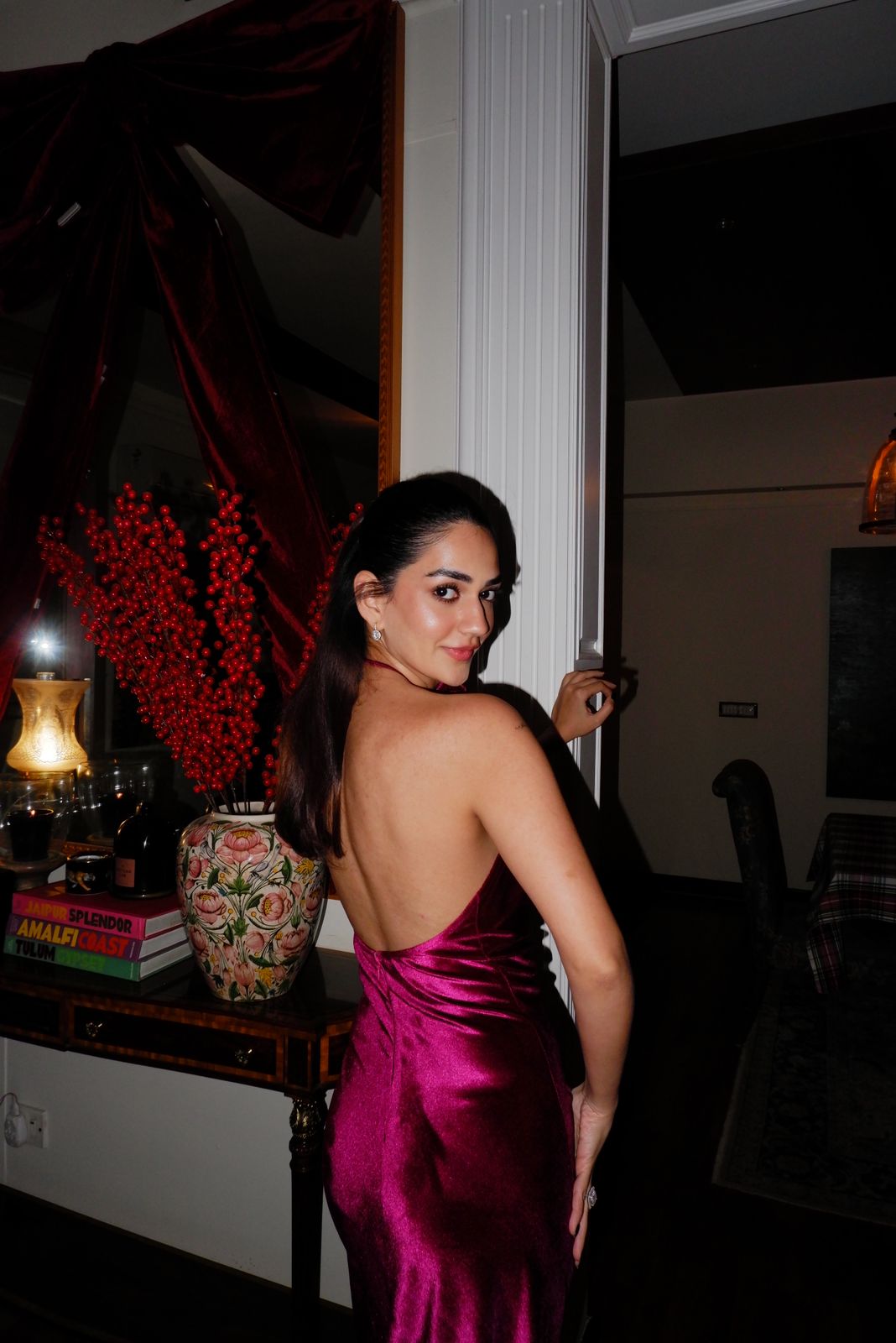Velvet Bloom Gown