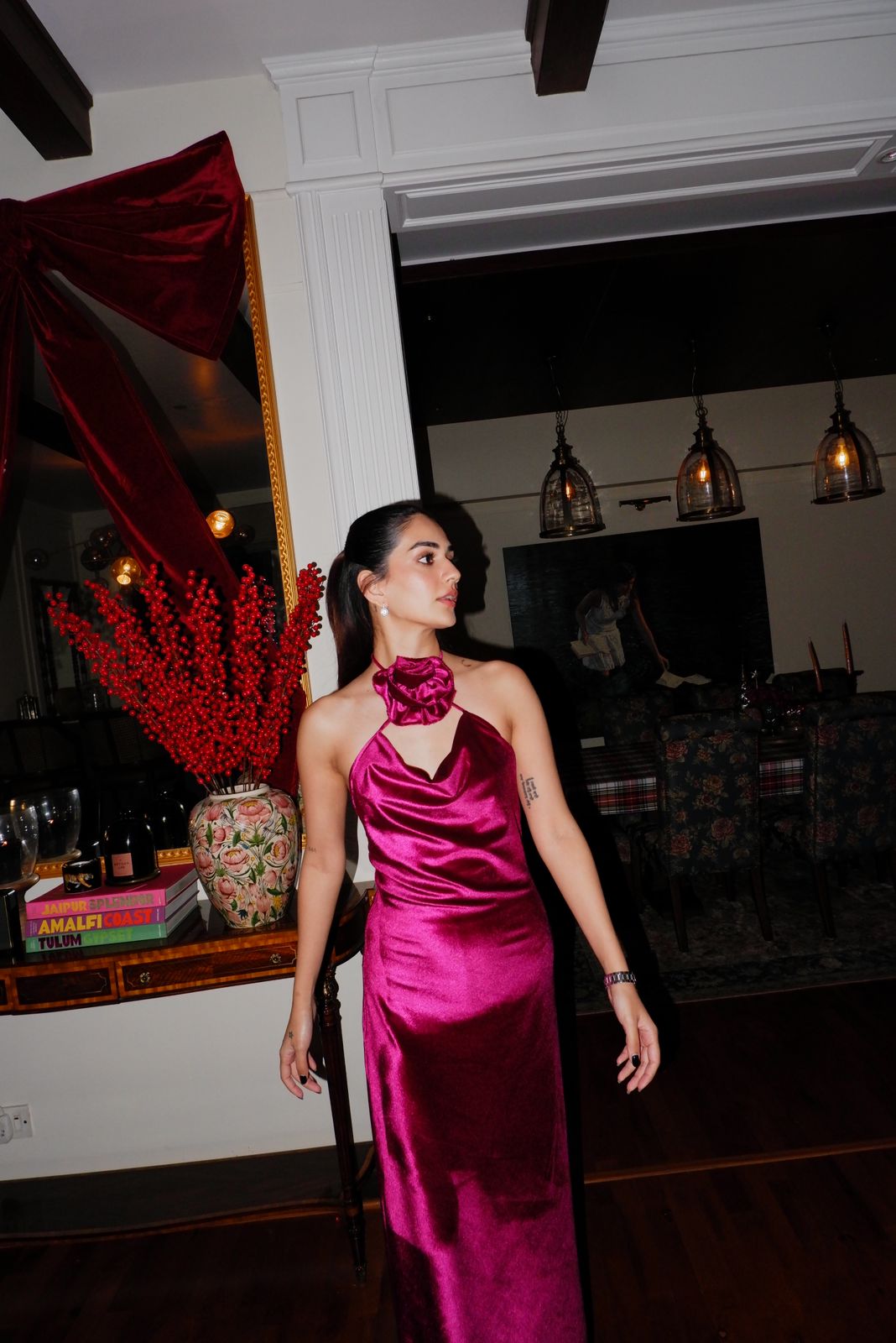 Velvet Bloom Gown